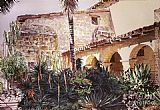 David Lloyd Glover The Cactus Courtyard painting